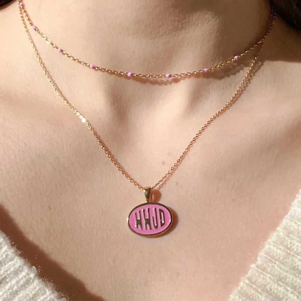 Elevated Faith WWJD Pink Gold Necklace